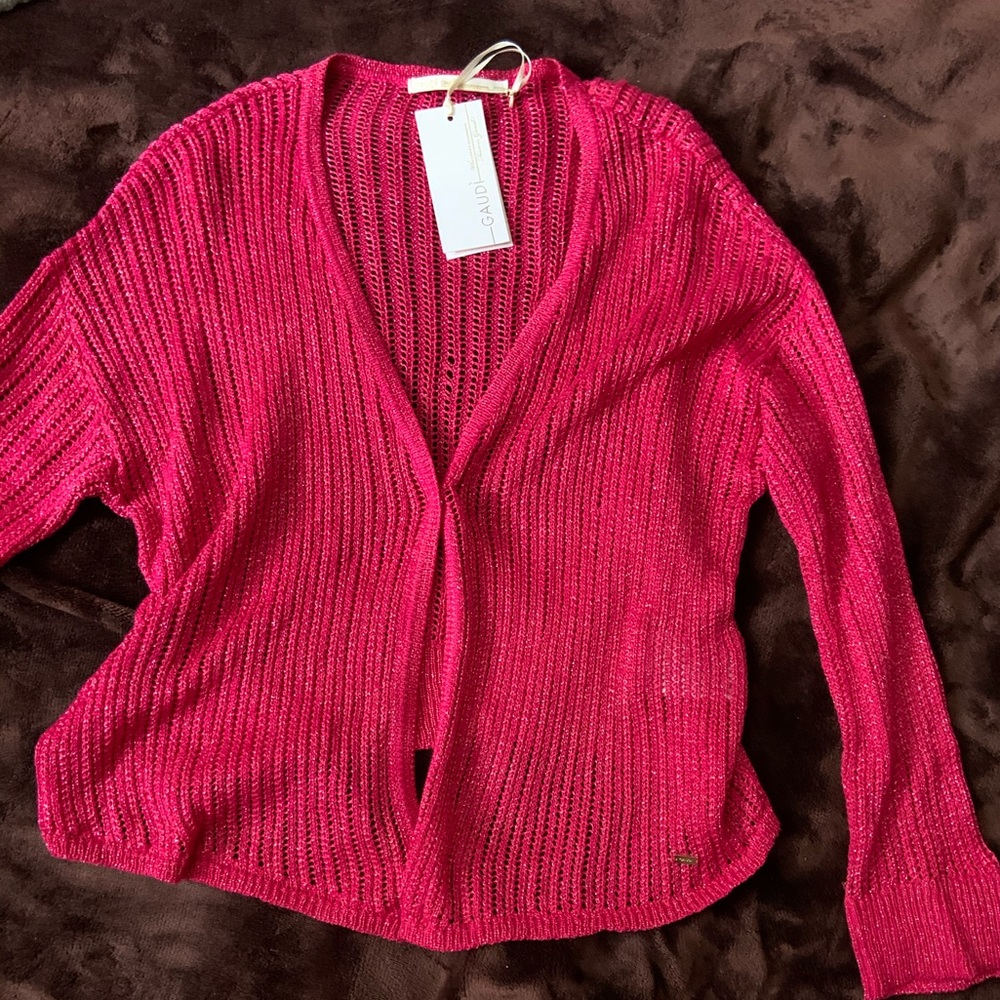 Sparkly hot pink sweater